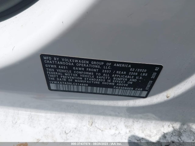 1VWAA7A38LC014666 Volkswagen Passat 2.0t S