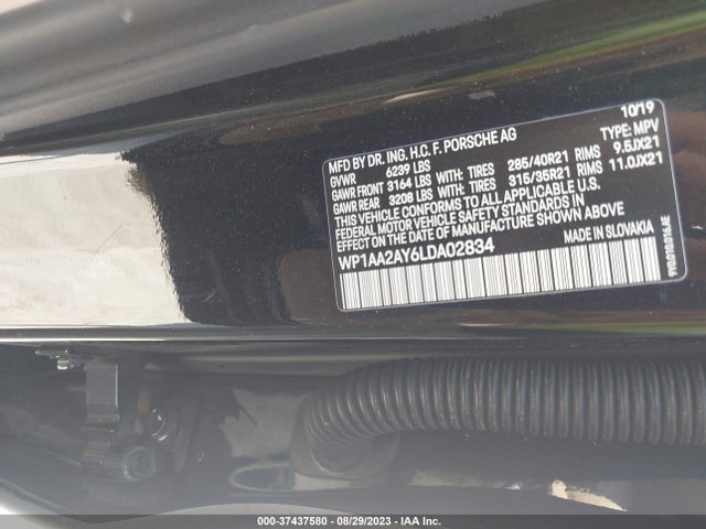 2020 PORSCHE CAYENNE WP1AA2AY6LDA02834 Photo 8