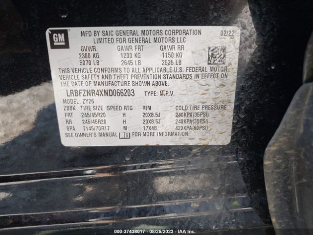 LRBFZNR4XND066203 Buick Envision Essence