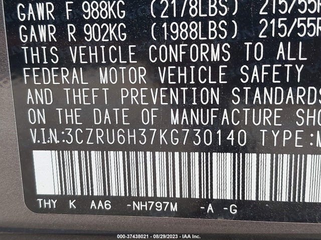 Honda HR-V LX 2019 3CZRU6H37KG730140 Image 9