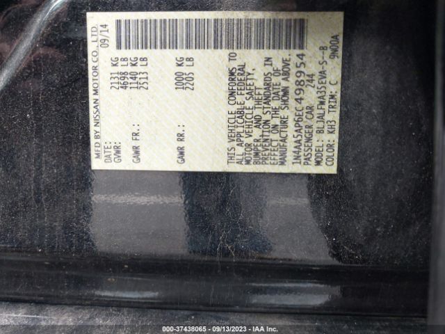 1N4AA5AP6EC498954 Nissan Maxima 3.5 Sv