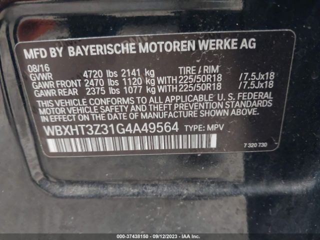 WBXHT3Z31G4A49564 BMW X1 Xdrive28i