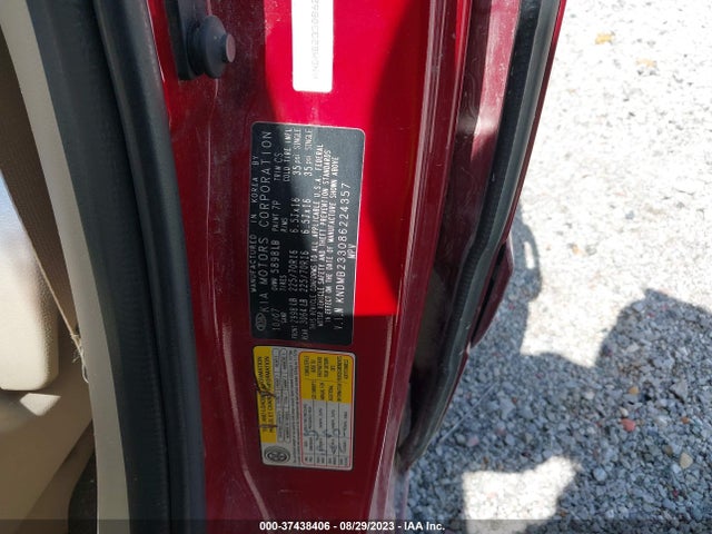 2008 KIA SEDONA LX VIN: KNDMB233086224357