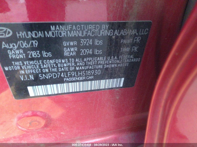 Hyundai ELANTRA SE 2020 5NPD74LF9LH518930 Image 15