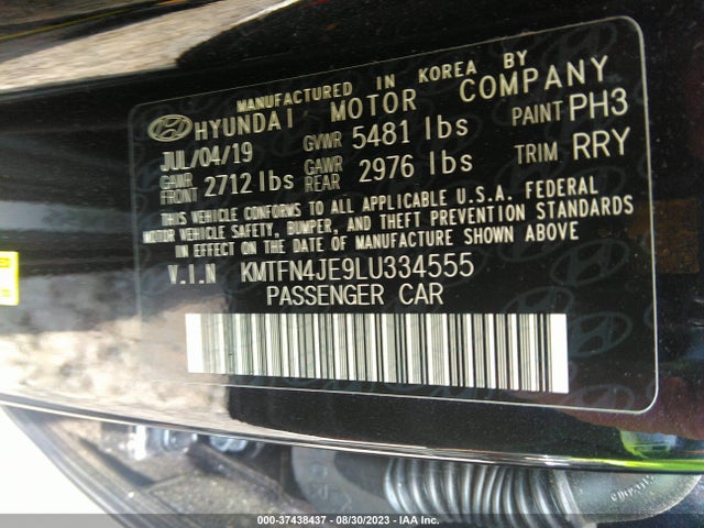 Genesis G80 3.8l 2020 KMTFN4JE9LU334555 Image 9