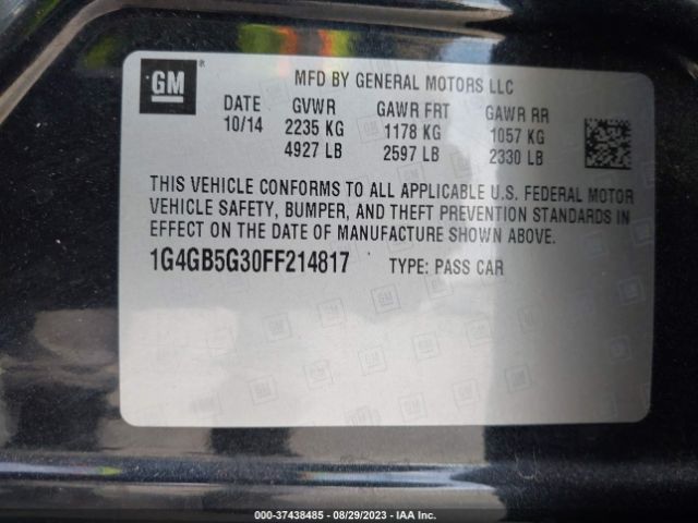 1G4GB5G30FF214817 Buick Lacrosse Leather