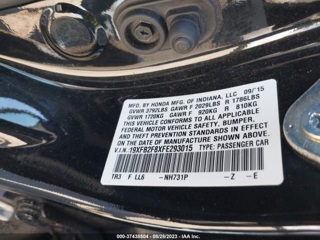 Honda Civic Sedan Ex 2015 19XFB2F8XFE293015 Image 9