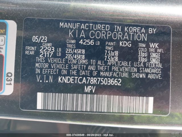 KNDETCA78R7503662 KIA Seltos Sx