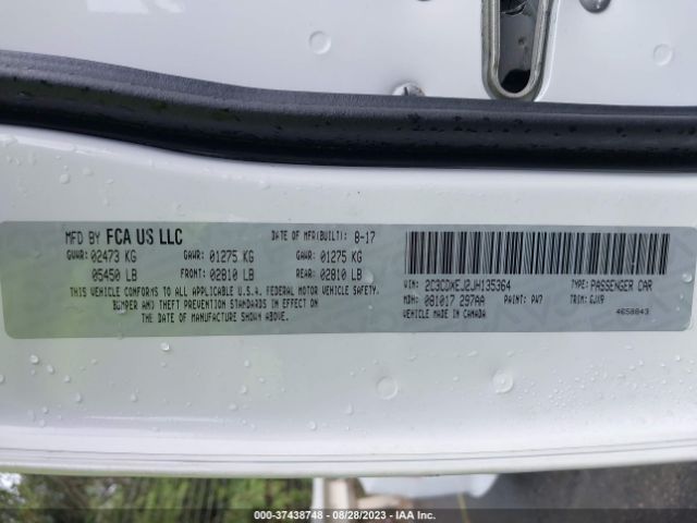 2C3CDXEJ2JH135364 Dodge Charger Srt 392 Rwd