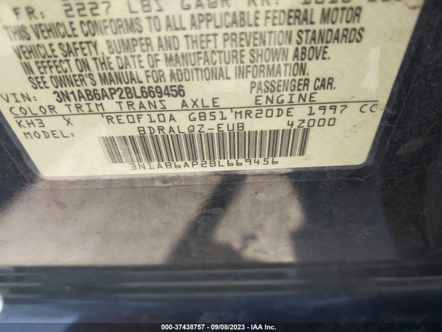 2011 NISSAN SENTRA 2.0 VIN: 3N1AB6AP2BL669456