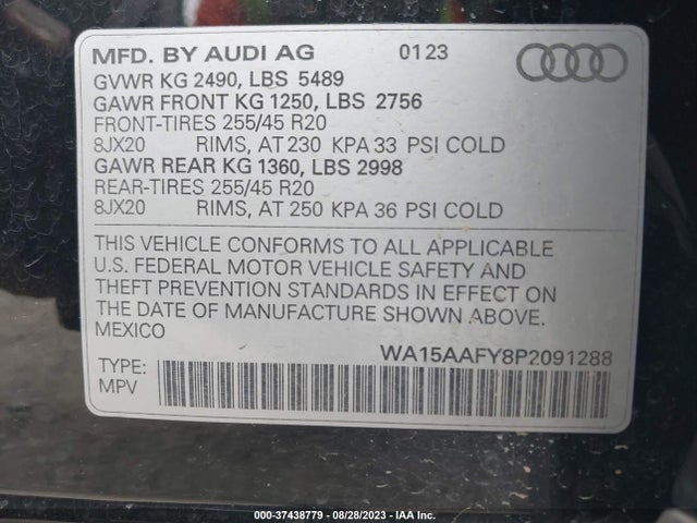 2023 Audi Q5, VIN: WA15AAFY8P2091288