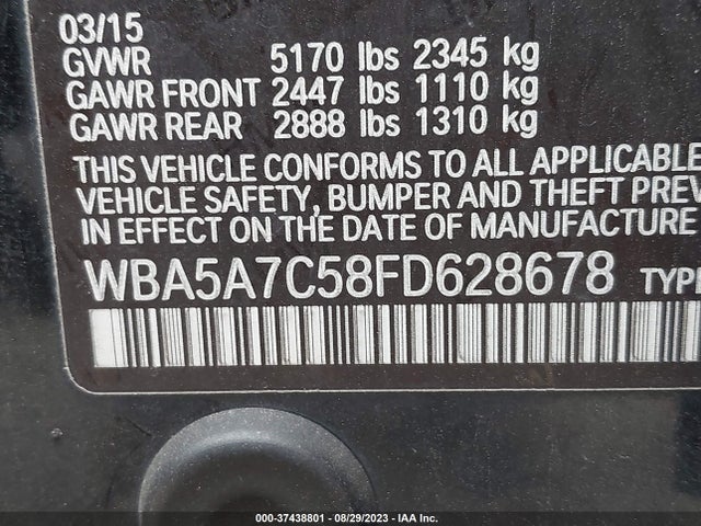 WBA5A7C58FD628678 BMW 5 Series 528i Xdrive