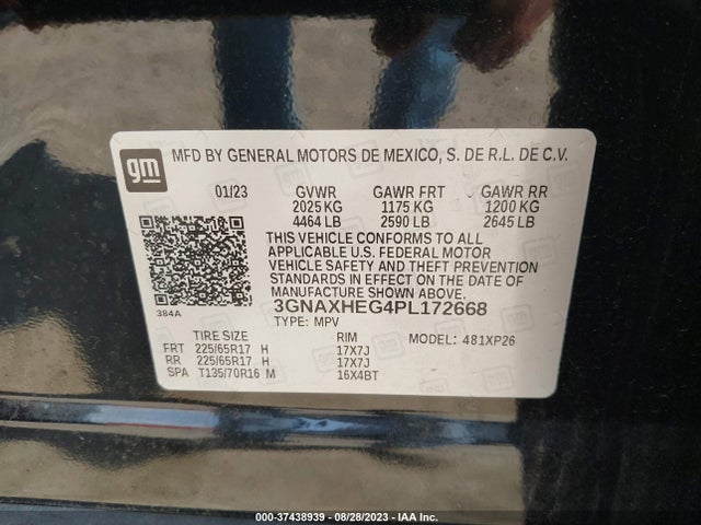 Chevrolet EQUINOX LS 2023 3GNAXHEG4PL172668 Image 9
