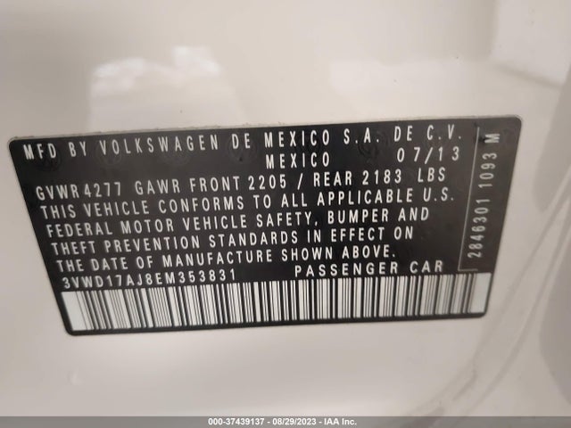 3VWD17AJ8EM353831 Volkswagen Jetta Sedan Se W/connectivity
