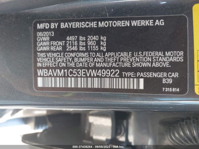WBAVM1C53EVW49922 BMW X1 Sdrive28i