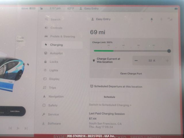 5YJ3E1EA2PF488949 Tesla MODEL 3