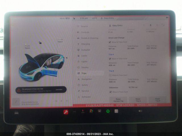5YJ3E1EA2PF488949 Tesla MODEL 3