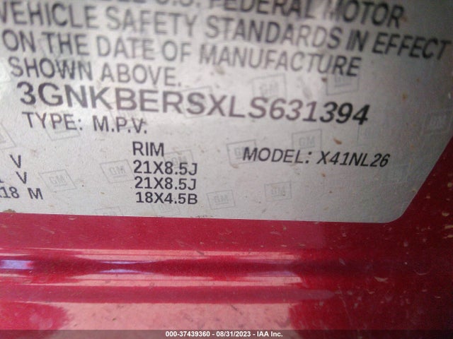 Chevrolet BLAZER RS 2020 3GNKBERSXLS631394 Image 9