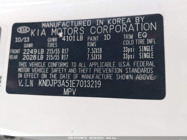 KNDJP3A51E7013219 KIA SOUL +