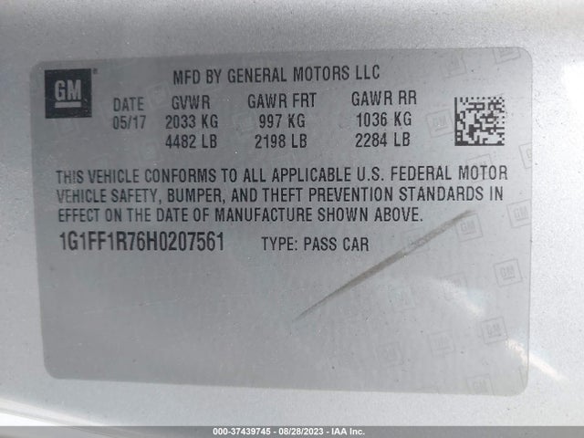 Chevrolet Camaro 1ss 2017 1G1FF1R76H0207561 Image 9