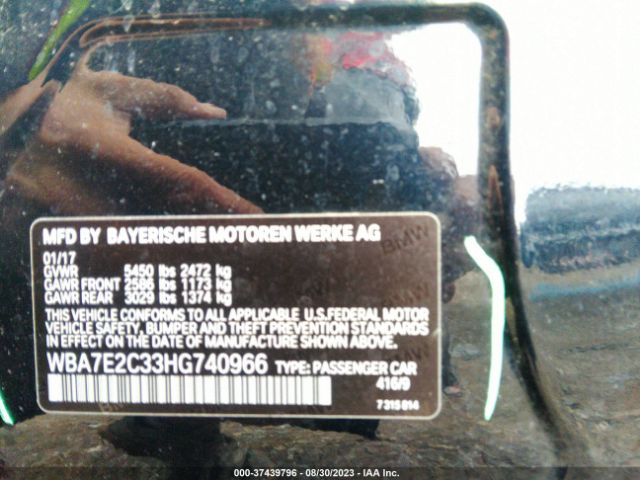 2017 BMW 740I WBA7E2C33HG740966 Photo 8