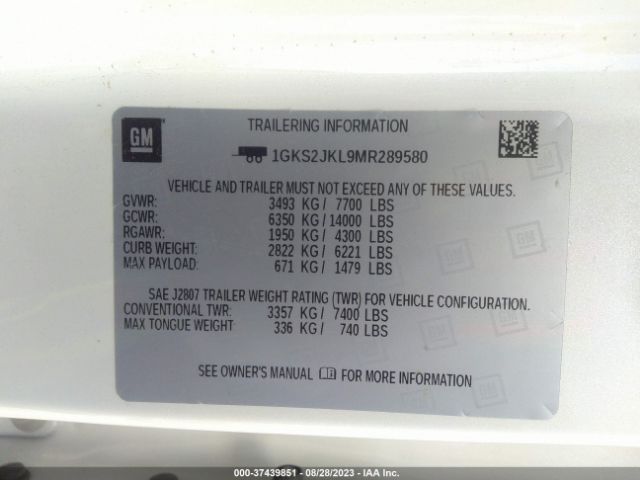 1GKS2JKL9MR289580 GMC YUKON XL DENALI