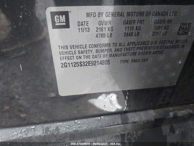 Chevrolet IMPALA LT 2014 2G1125S32E9214805 Image 9