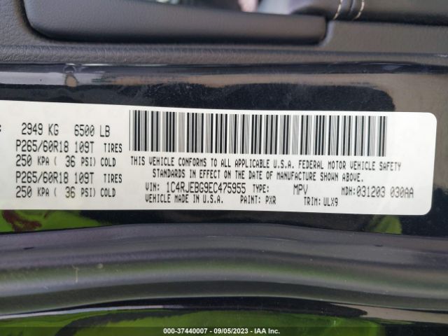 1C4RJEBG9EC475955 Jeep Grand Cherokee Limited