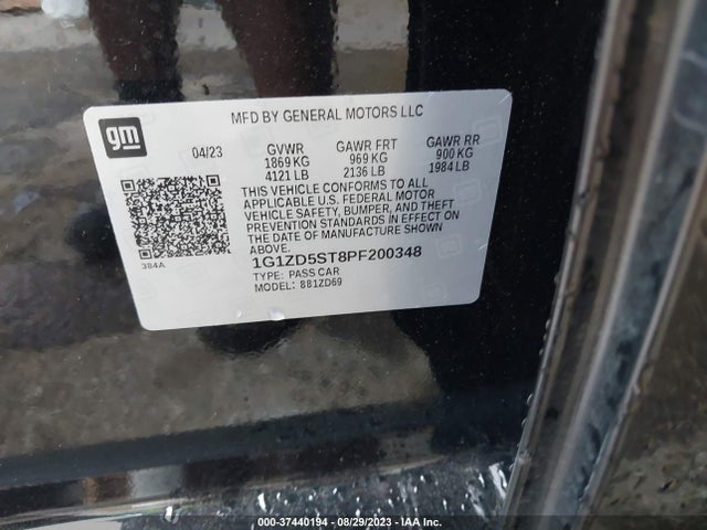 Chevrolet MALIBU LT 2023 1G1ZD5ST8PF200348 Image 9