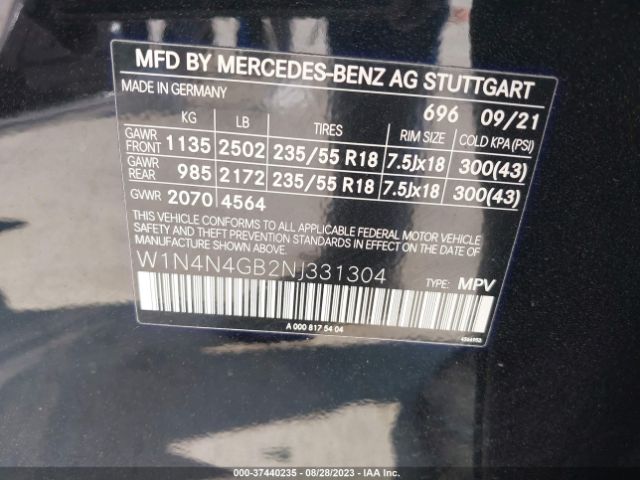 W1N4N4GB2NJ331304 Mercedes-Benz Gla Gla 250