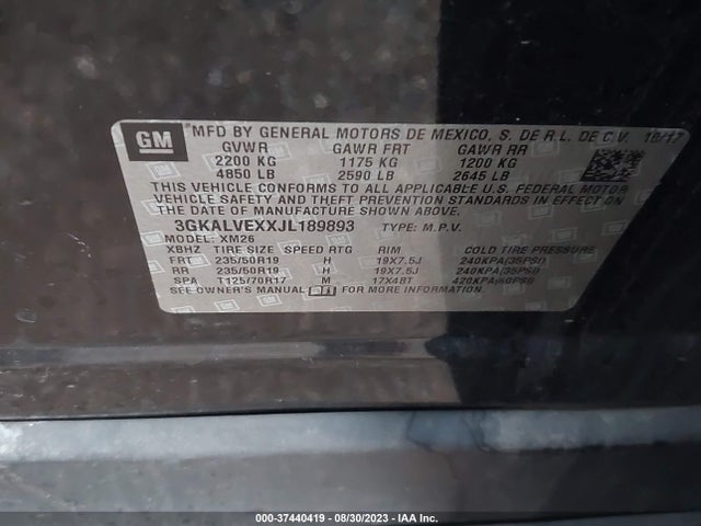 GMC Terrain Slt 2018 3GKALVEXXJL189893 Image 9