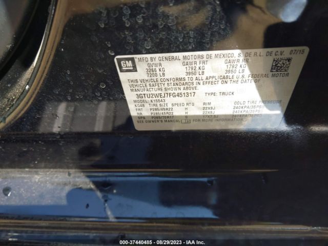 3GTU2WEJ7FG451317 GMC Sierra 1500 Denali