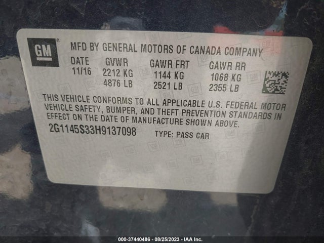 Chevrolet Impala Premier 2017 2G1145S33H9137098 Image 15