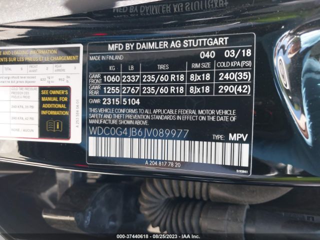 WDC0G4JB6JV089977 Mercedes-Benz Glc Glc 300