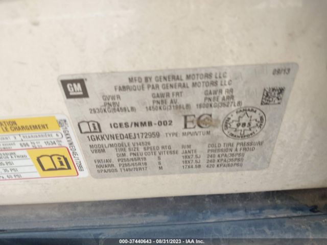 1GKKVNED4EJ172959 GMC ACADIA SLE