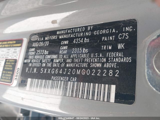 5XXG64J20MG022282 KIA K5 Gt-line