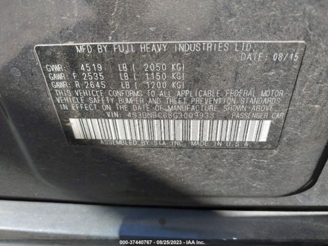 4S3BNBC68G3009933 Subaru Legacy 2.5i Premium