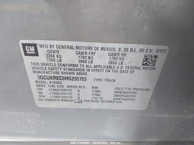 Chevrolet Silverado 1500 Lt 2017 3GCUKREC8HG295763 Image 9