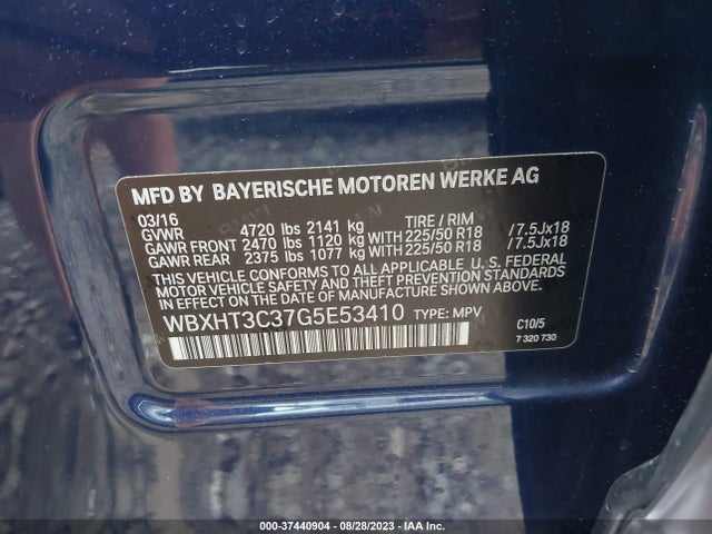 WBXHT3C37G5E53410 BMW X1 Xdrive28i