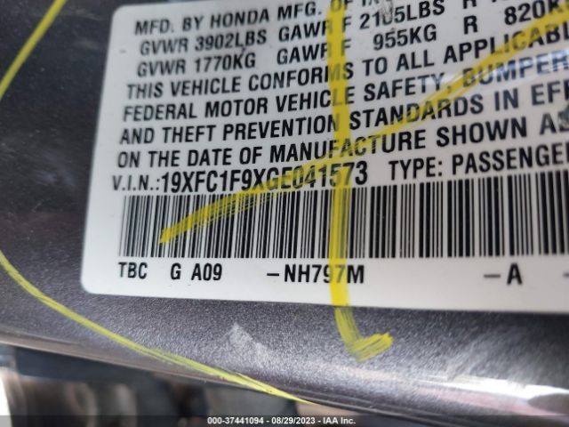 19XFC1F9XGE041573 Honda Civic Sedan Touring