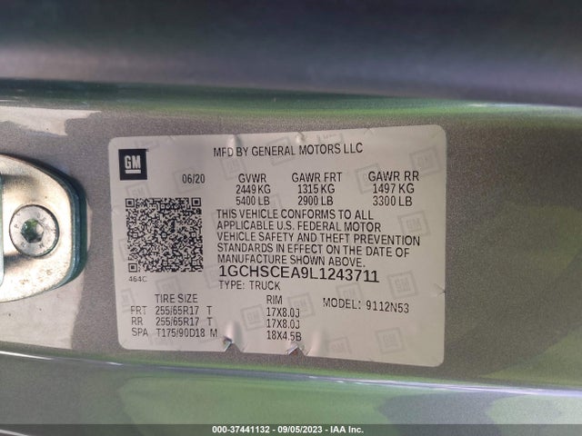 Chevrolet Colorado 2wd Lt 2020 1GCHSCEA9L1243711 Image 9