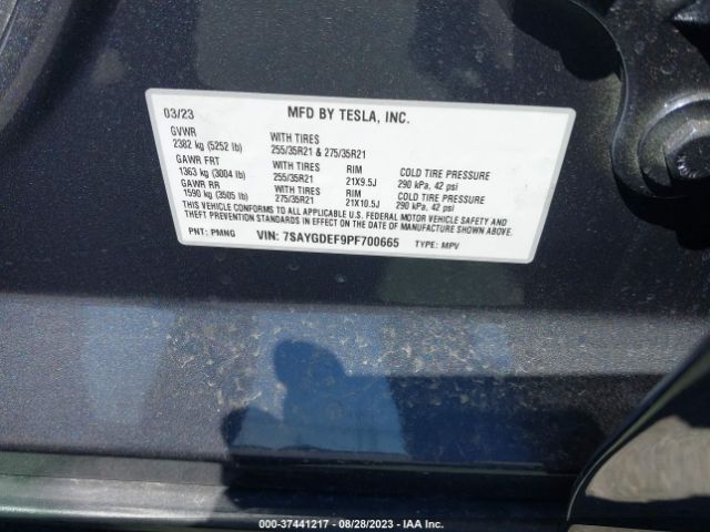 7SAYGDEF9PF700665 Tesla Model Y Performance
