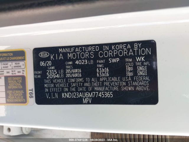 KNDJ23AU6M7745365 KIA SOUL S