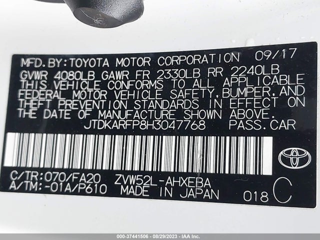 Toyota Prius Prime Plus/premium/advanced 2017 JTDKARFP8H3047768 Image 15