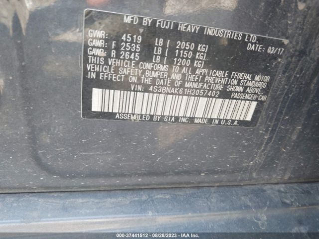 4S3BNAK61H3057402 Subaru Legacy Limited