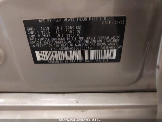 4S3BNAC65G3035531 Subaru Legacy 2.5i Premium