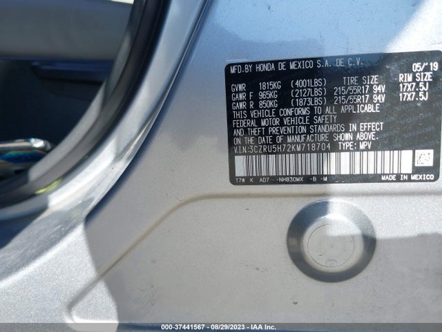 Honda Hr-v Ex-l 2019 3CZRU5H72KM718704 Image 9