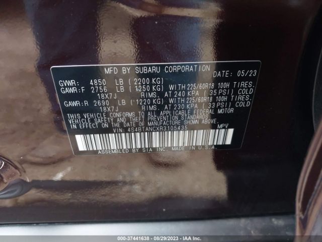 4S4BTANCXR3105435 Subaru Outback Limited