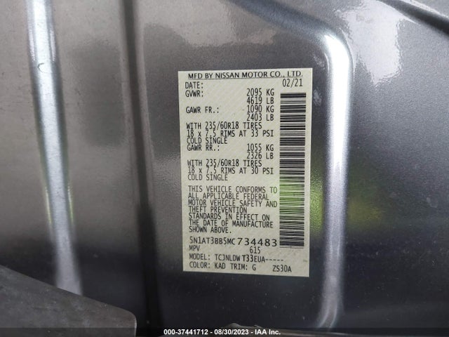 Nissan ROGUE SV 2021 5N1AT3BB5MC734483 Image 15