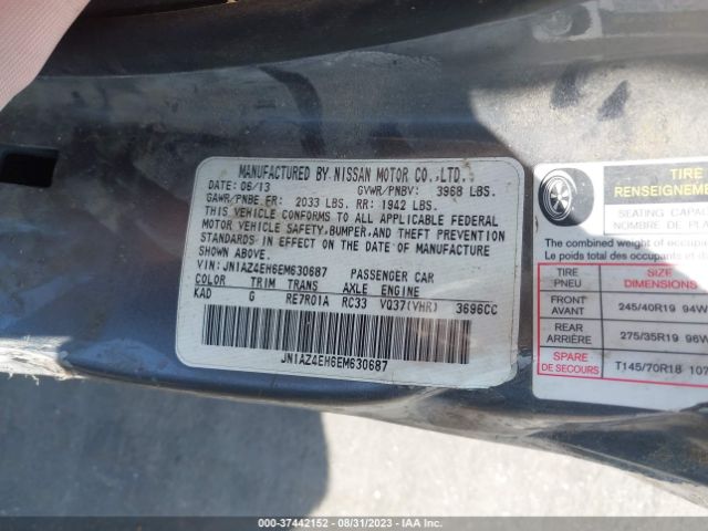 JN1AZ4EH6EM630687 Nissan 370Z